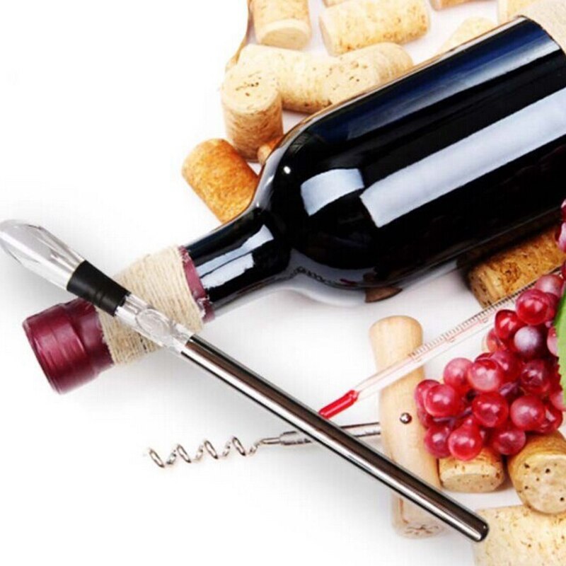 Bâton pour refroidisseur à vin en acier inoxydable, 1 pièce, avec verseur à vin, bâton pour refroidir le vin, la bière, les boissons, la glace, accessoire de Bar