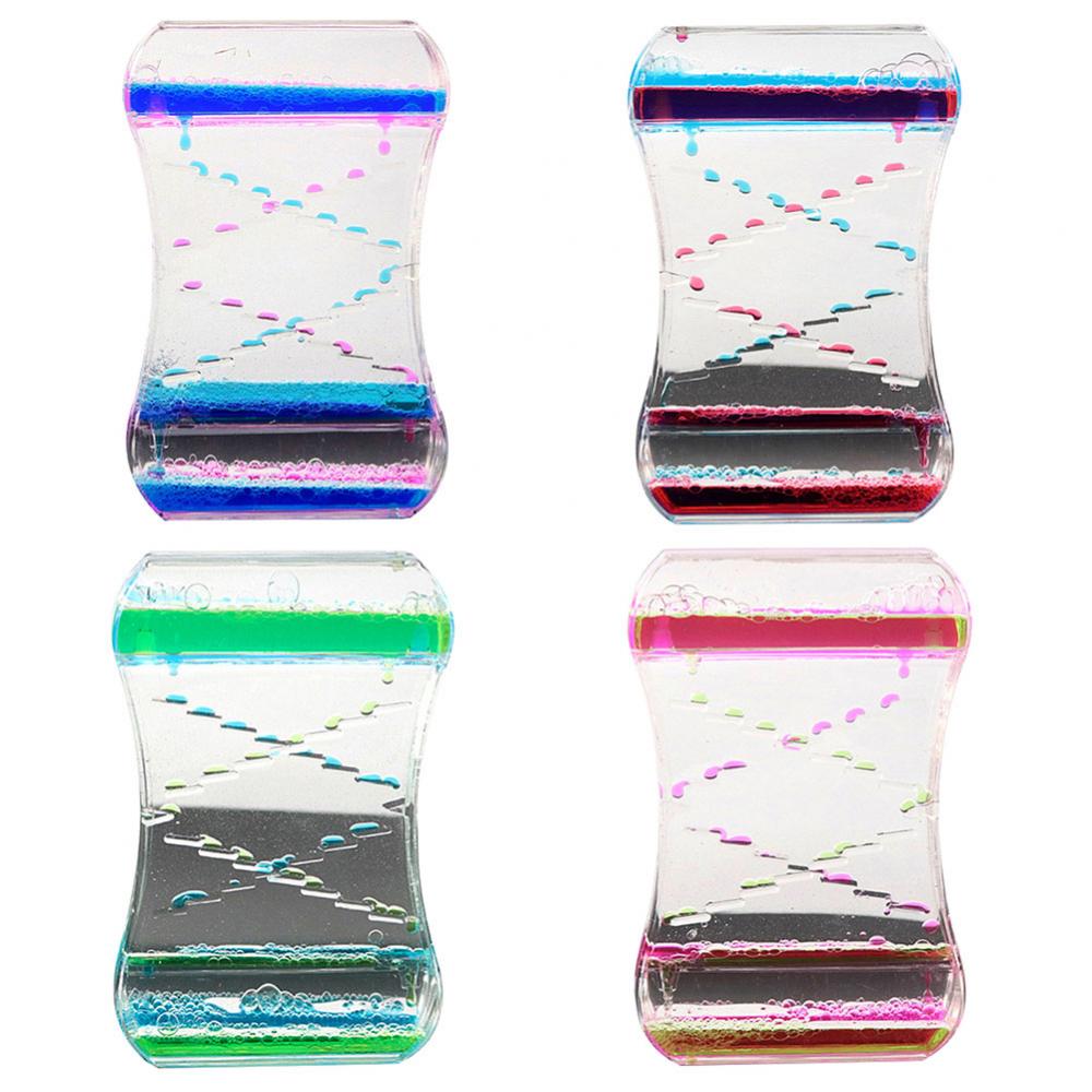 Anti Stress Fidget Toy Two-color Oil Ladder Liquid Water Sensory Calming Motion Timer Antistress Relieve Anxiety Toy