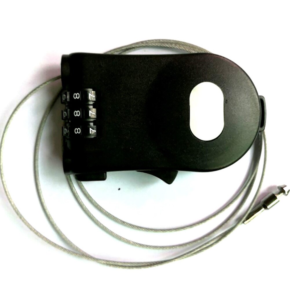 Password Code 3 Digit Rope Ski Anti Theft Padlock Pram Long Roller Cable Lock Mini Bicycle Parts Extendable Wire Security: Black