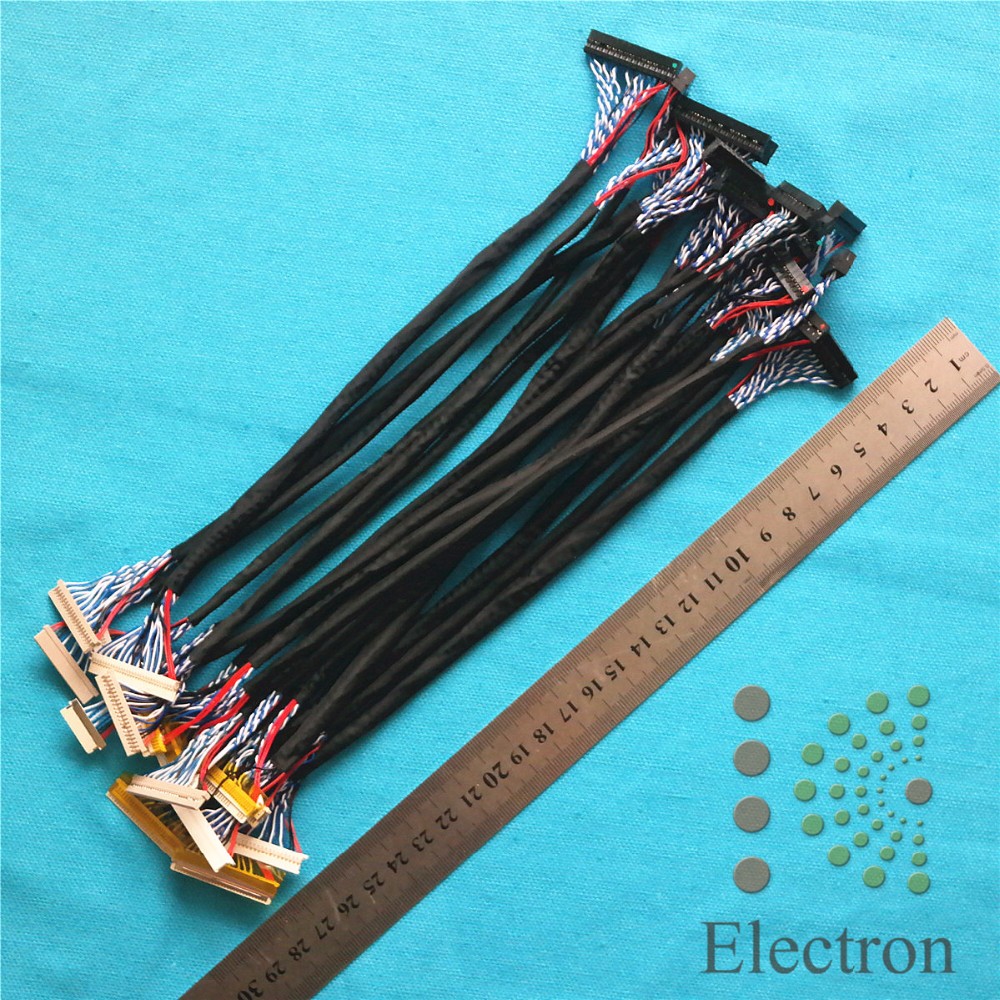 Gemeenschappelijke Gebruikt Universele Lvds-kabel voor Lcd-scherm Panel Controller Ondersteuning 14-26 inch Scherm 18 stks/set