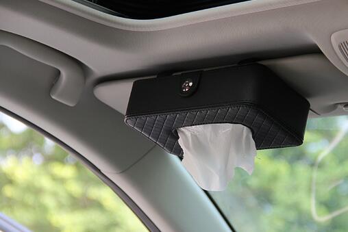 Auto Kit Tissue Doos Universele Pu Auto Zonneklep Opknoping Type Tissue Cover In Auto Styling