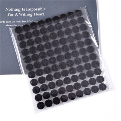 Ruban adhésif multicolore 10mm, 99 paires de Velcros magiques à Double face: 10mm black 99pairs