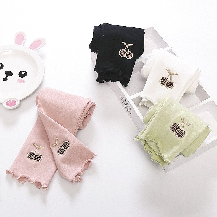 Leggings per bambini primavera 2020 elasticità ciliegia