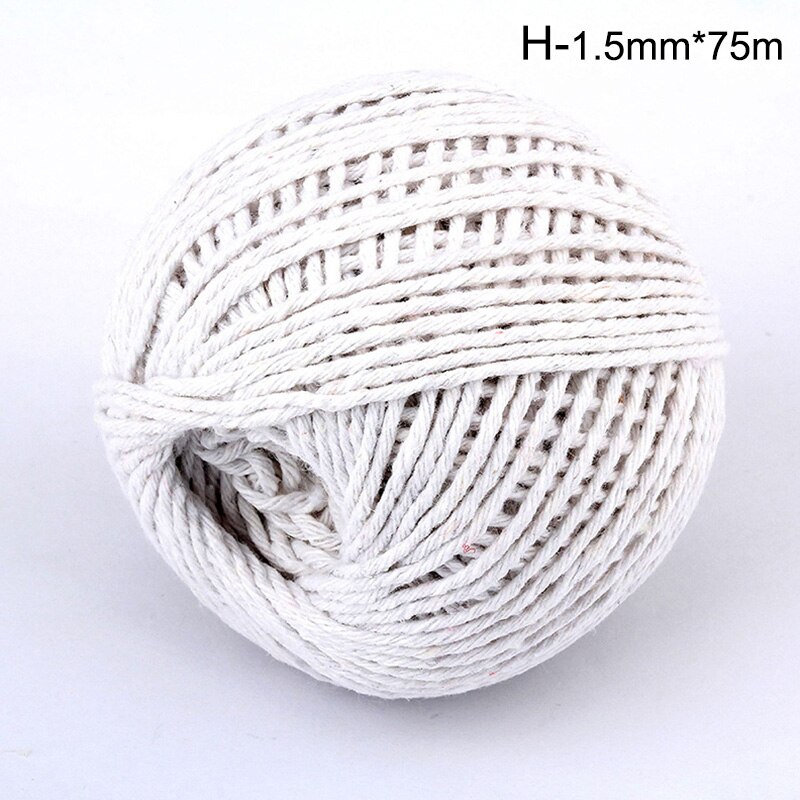 DIY Handmade Cotton Thread 1 Roll 75 Meters Rope Red White Card Hanging Rope Packing Twine String Cord: H