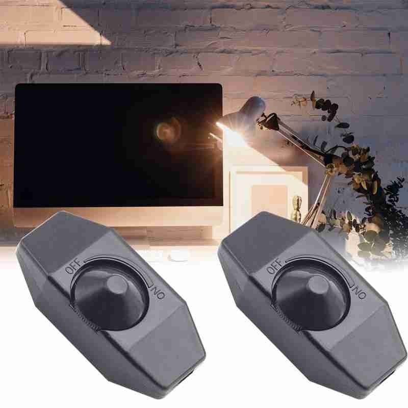 Skrivebordslampe lysdæmper ledning kontakt stik i bord gulv lys dæmpning tændt knap justeringsknap kontakt 1a 220v 1pc