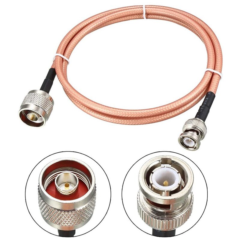 Cable Coaxial RF de baja pérdida, conector Coaxial RG-142 N macho a BNC macho