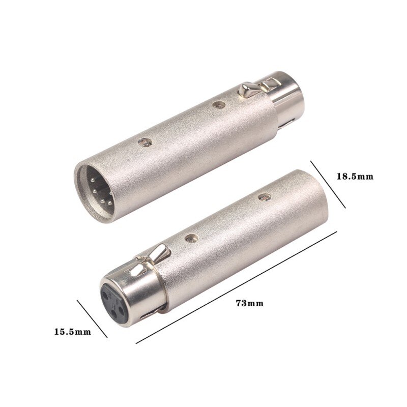 Heißer Konverter 3 Stift XLR weiblich Zu 5 Stift XLR Stecker Adapter Für Camcorder DMX Signal Licht Hochwertige