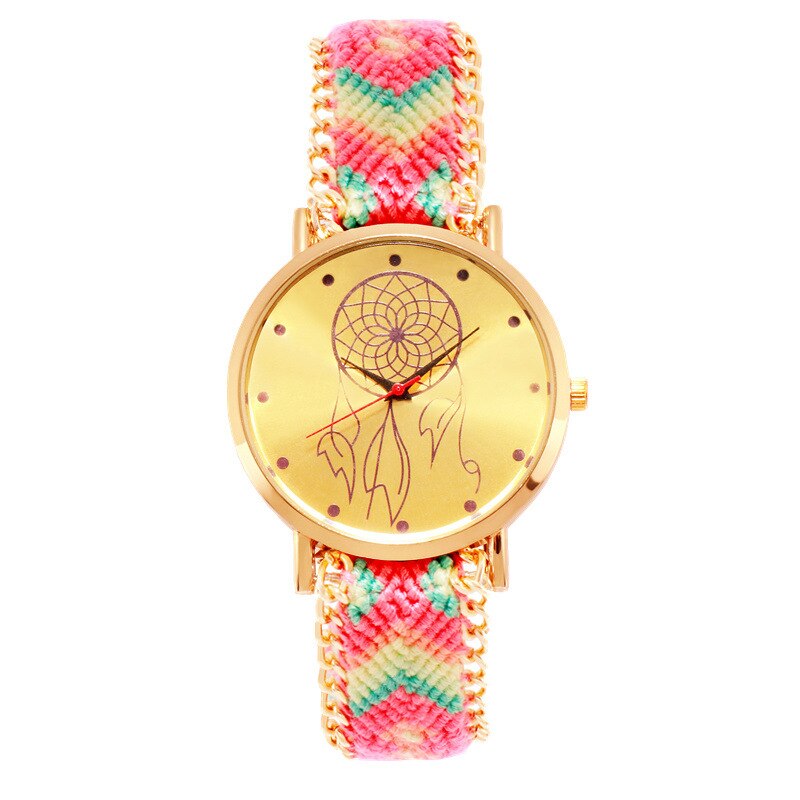 Montre à Air pour femmes, Style ethnique, tissé à la main, chaîne en laine, attrape-rêve, Simple, , bijoux, bricolage: A-3