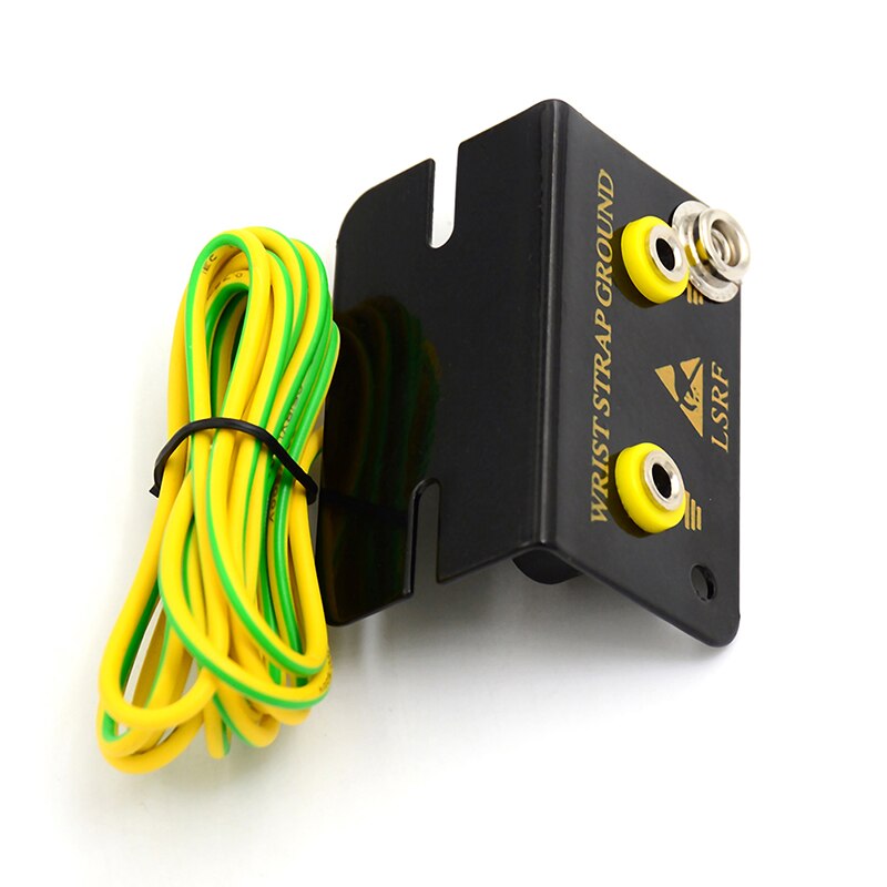 ESD Ground Socket Dual Banana Plug For Anti Static Wrist Strap Armband L Shaped Socket