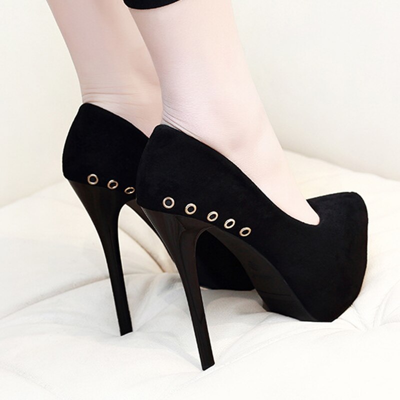 Super High Heel Pumps 14cm Waterproof Stiletto Nightclub Princess Shoes Heeled Shoes Women