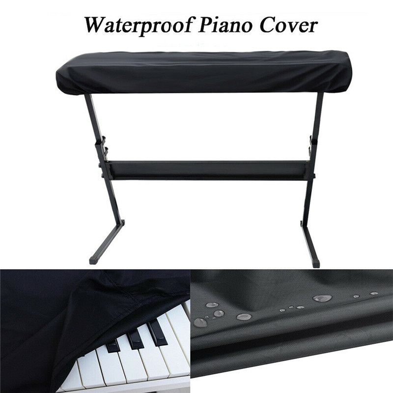 Couverture de Piano électronique 61/88 clés | Couverture d'instruments de clavier sur scène, protection réglable anti-poussière et anti-poussière avec cordon de serrage