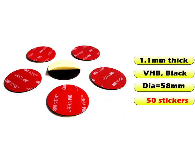 3M VHB Double Adhesive Round Circle Shape Sticker Gasket for Auto Car ETC Recorder Phone Holder Dia 10mm 20mm 25mm 30mm 40mm: Dia 58mm