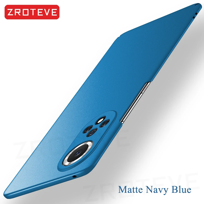 Für Nova 9 fallen ZROTEVE Ultra schlank matt Harte PC Abdeckung Für Huawei Nova 9 SE 9SE 8 7 5T Nova 7 Nova 8 Nova5T Globale Telefon Fällen: Vinyl / Marineblau