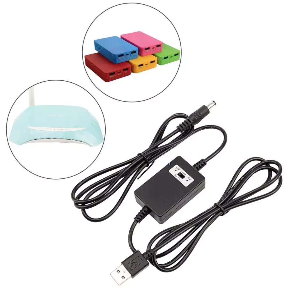 voltage step up Wifi modem switch control dc-dc converter usb 5v to dc 9v 12v converter cable