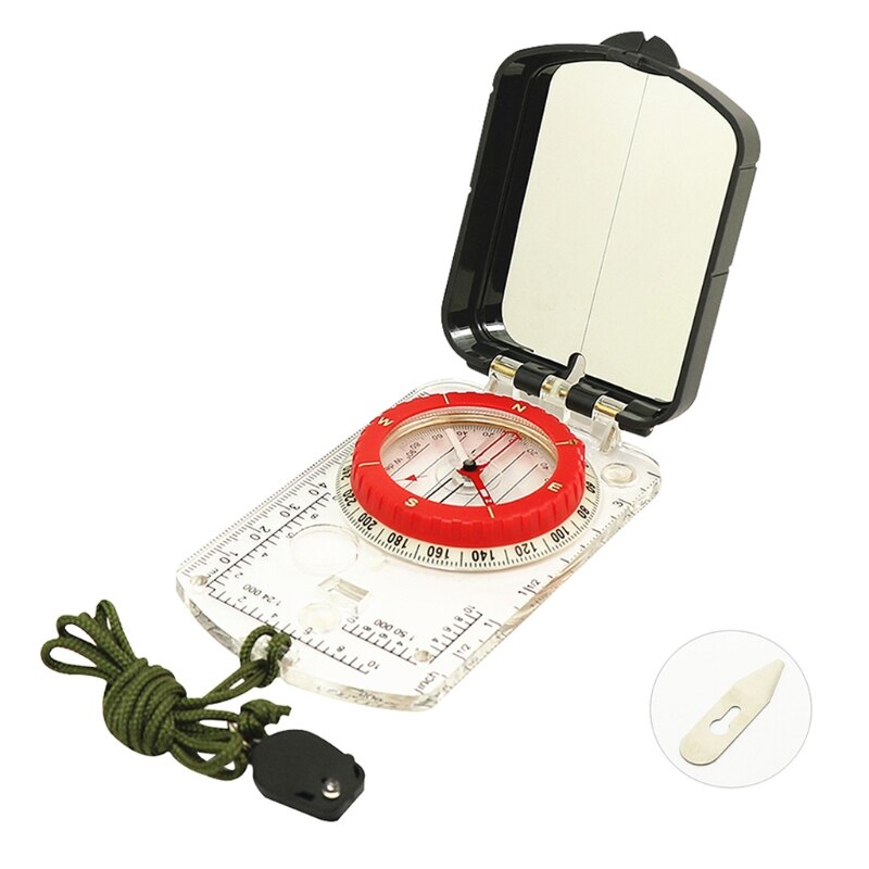 50LC Transparent Lensatic Compass Hiking Climbing Adventure Compass Tool for Explorer