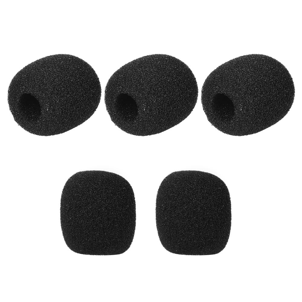 Mini Microphone Windscreens Mic Foam Covers for Lapel Lavalier Headset Microphone Black, Pack of 5pcs: A typ