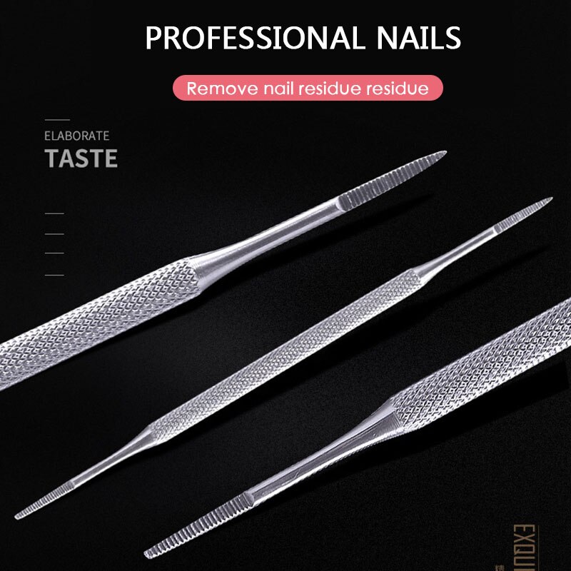 Double Ended Pedicure Blacks File Toe Nail File Satin Edge Ingrown Toe Nail Lifter Pedicure Clean Manicure Tool