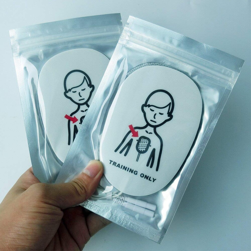 4 Pieces AED Training Device Patches First Aid Training Replacement Pads Child Training Universal Trainer