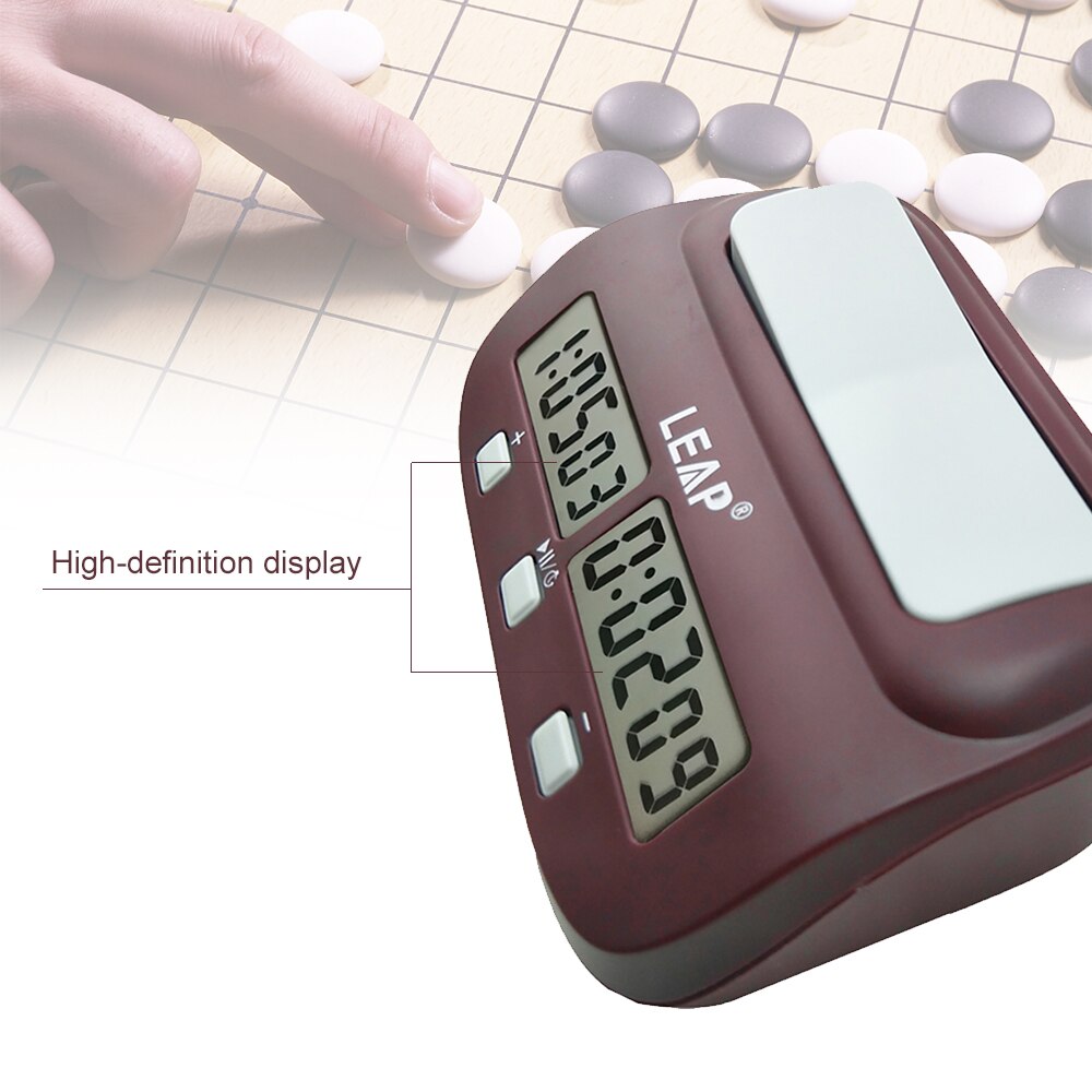 Portable Chess Clock Digital Chess Clock Count Down Chess Timer with Alarm Electronic Board Game with 4 Buttons