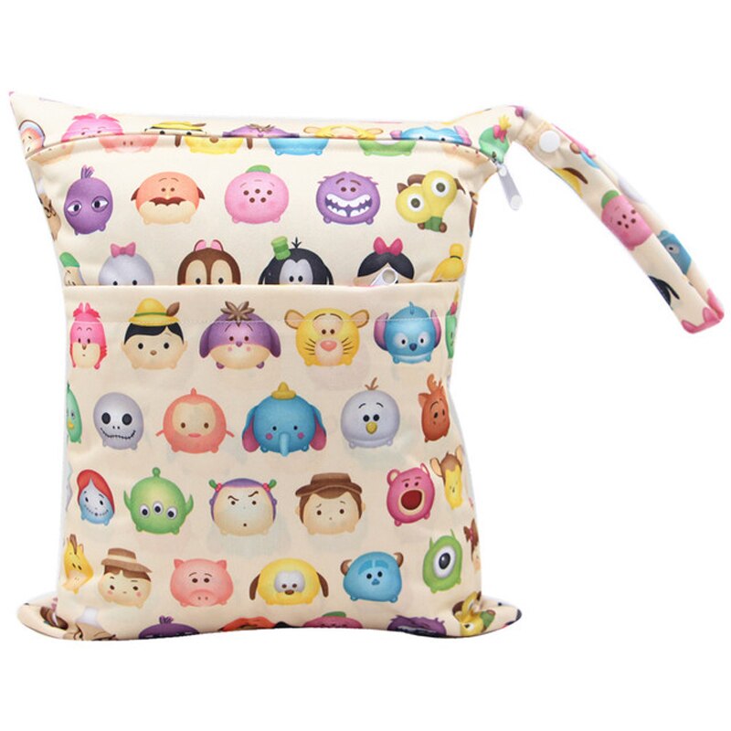 Balleenshiny nass trocken Tasche Mit Zwei Für Baby Windeln Windeln Wasserdicht Wiederverwendbare 36cm x 30cm Baby Windel tasche Veranstalter: T16