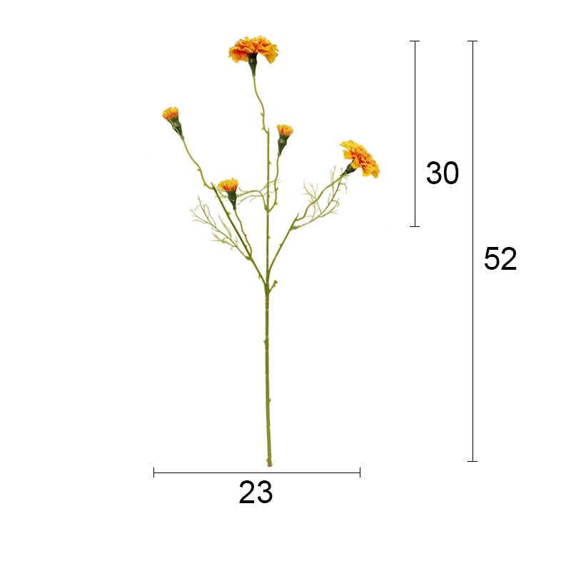 Goudsbloemen Chrysant Kunstzijde Bloemen Herfst Bruiloft Huis Decoratieve Nep Planten Takken Diy Home Decoratie: Oranje