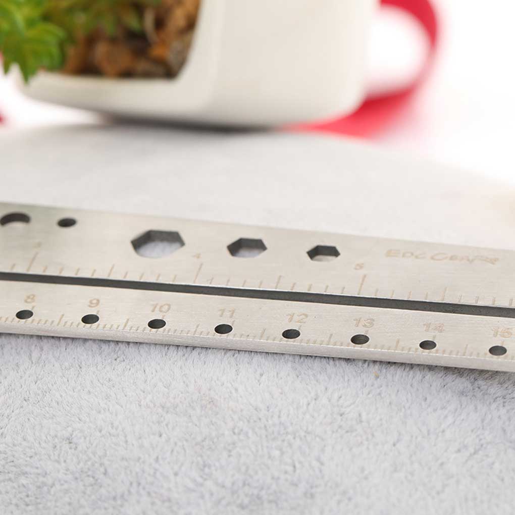 ZHUTING Stainless Steel Millimeters Inches Dual Unit Ruler Angle Finder Drawing Circle Length Measuring Tool