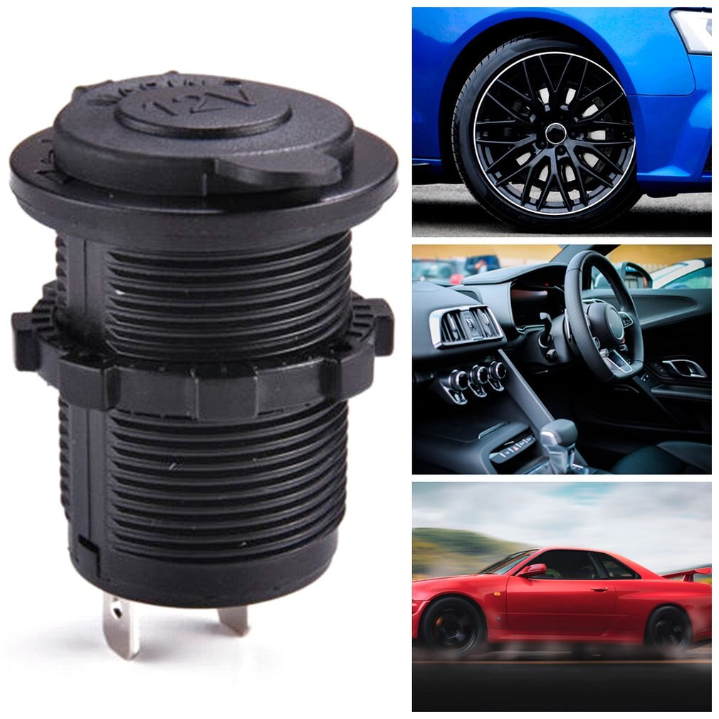Universal 12V Automobile Motorcycle Pedestal Car Boat Motorbike Cigarette Lighter Socket Plug Outlet Waterproof