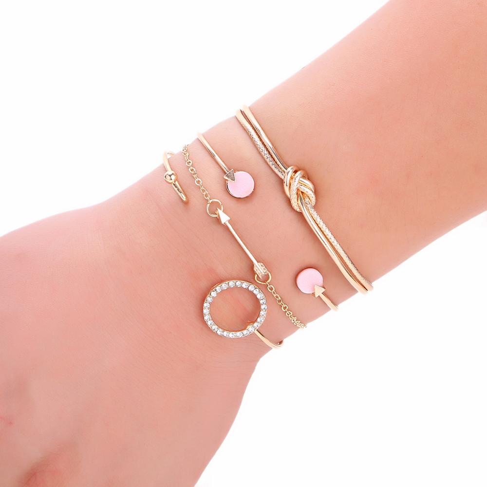 Bohemian Handgemaakte Kralen Ketting Armbanden Set Voor Vrouwen Boom Hart Maan Kompas Charm Bangle Dames Mode-sieraden: 37