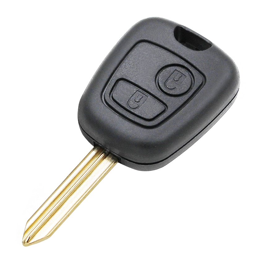 2- knaps fjernbetjeningsnøglehus smart bilnøglehus cover fob  sx9 uslebne blade til citroen saxo xsara picasso berlingo