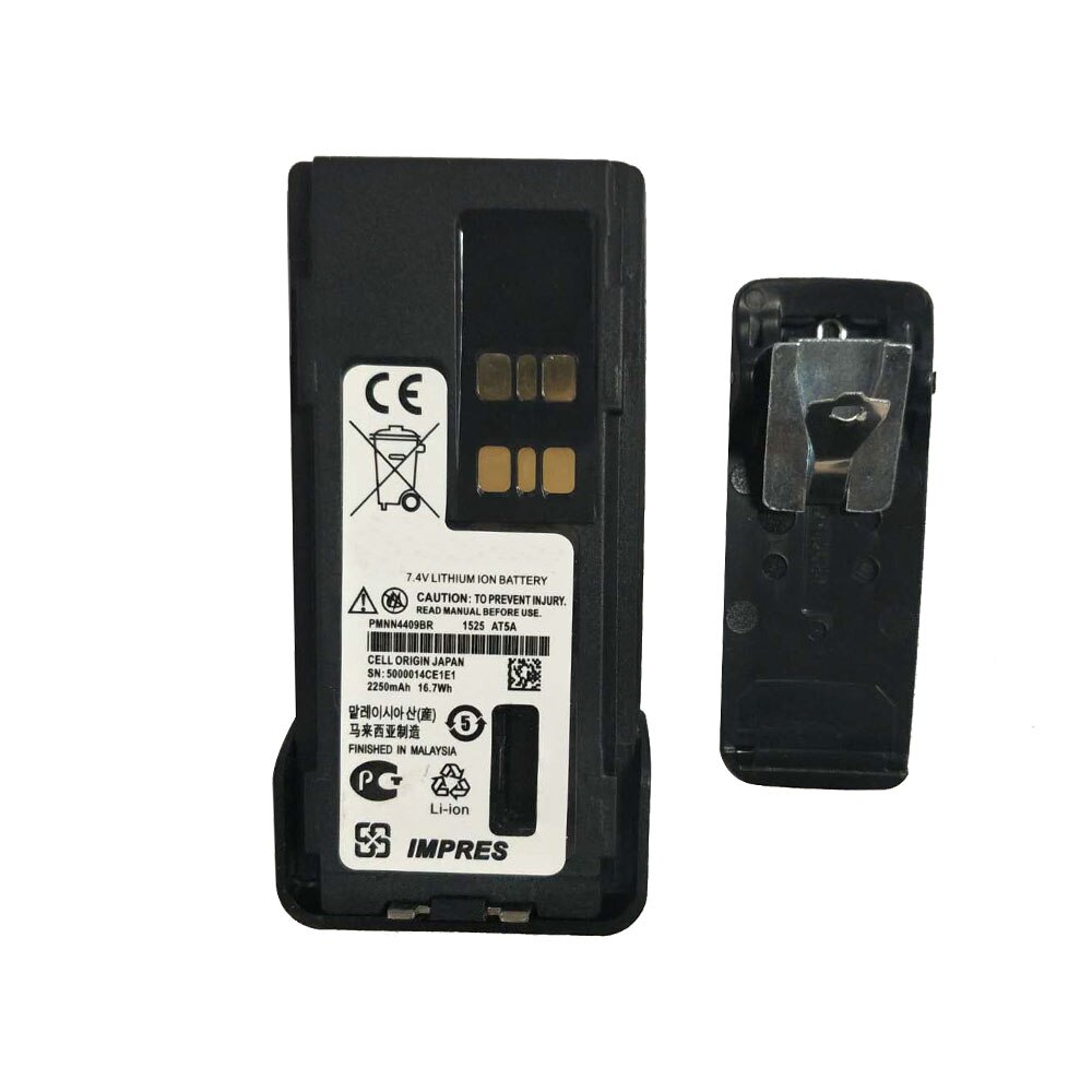 Li-Ion 7.4V 2250Mah 16.7Wh Batterij Voor Motorola Walkie Talkie Xir P6600 XPR3500 XPR3300 P6620 DP2600 DE570 Radio Met riem Clip