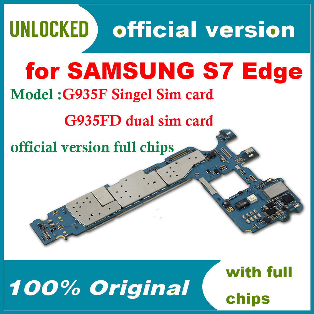 Originele Unlock G930F G930A G930P G930T G930V G935FD G930FD Voor Samsung Galaxy S7 Rand G935F G935A G935V G935T G935P Moederbord