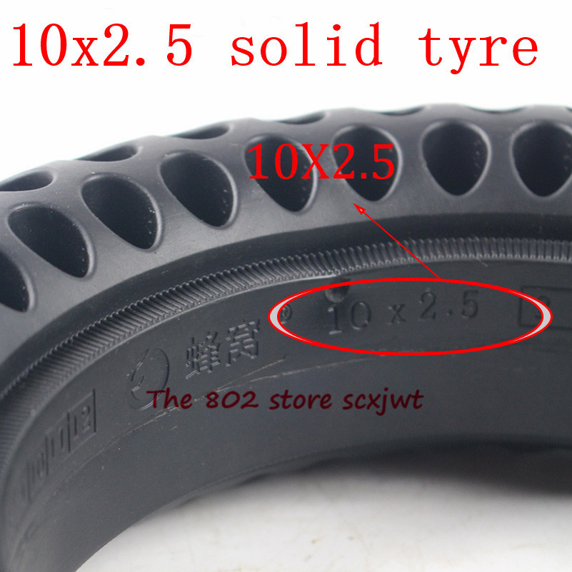 honningkake fast Dekk 10x2.50 - tubeless Fortykket Dekk til Elektrisk Sparkesykkel