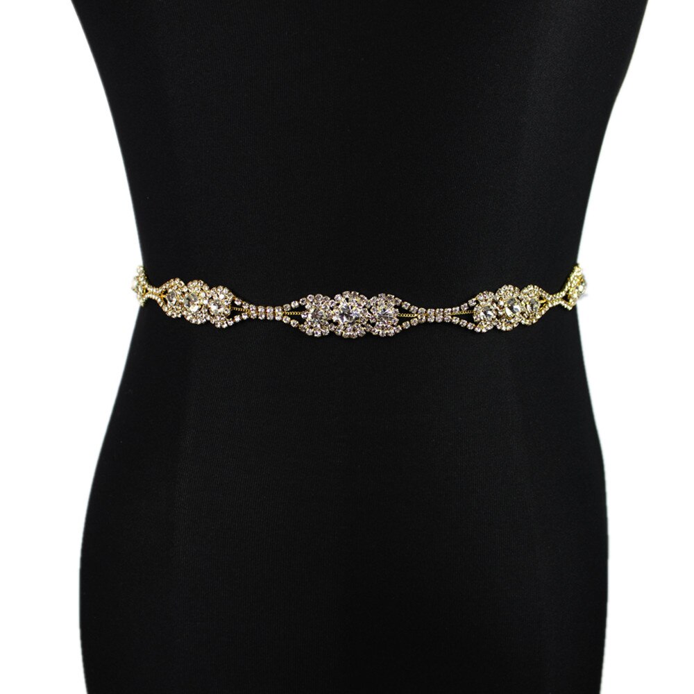 Hojas de plata vestido de boda cinturón Rhinestone cinturón de boda fajas femeninas cinturón de novia Sash accesorios de vestido de novia