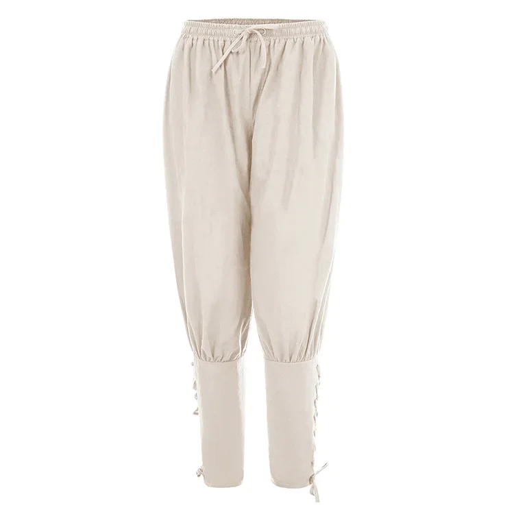 Chemises médiévales à volants gothique Steampunk victorien Pirate Cosplay Costume hommes hauts pantalons à lacets chemise Larp Vintage