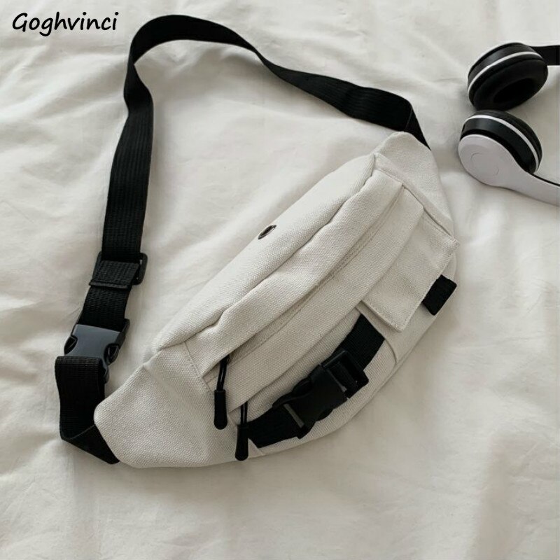 Canvas-bauchtaschen, gürteltaschen, umhängetaschen, freizeittaschen, schlichte harajuku-taschen, studentenhandtaschen, streetstyle, ulzzang, alltagstaschen