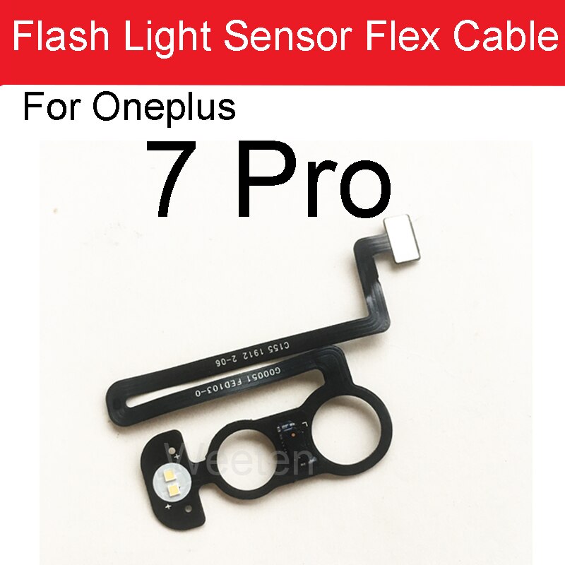 Achter Flash Light Zaklamp Sensor Flex Kabel Voor Oneplus 7 Pro Zaklamp Flex Lint Voor Een Plus 7pro Oneplus7 Pro onderdelen
