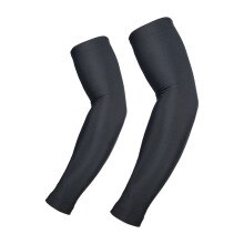 Cycling Compression Arms Sleeves Warmer Quick Dry UV Protection Running Cover: Black / L