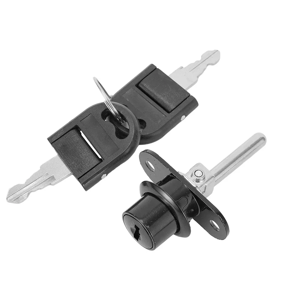16/19mm Cabinet Lock Cam Cylinder Triple Lock With 2 Keys Desk Cabinet Drawer Front Lock Zinc Alloy Safety Lock Hardware: Black & White