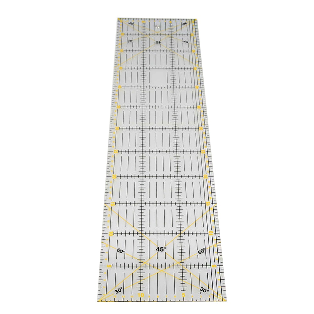 Multifunction Acrylic Drawing Ruler Set Patchwork Yardstick Stable Sewing Ruler Portable Measure Accurately Tools: B