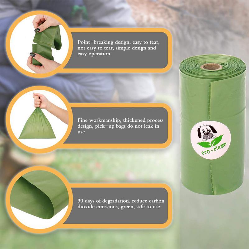 Degradable Pet Poop Bag Portable Garbage Bag Biodegradable Dog Waste Bags Dog walking Supplies Pick-up Dispenser Rounded For Cat