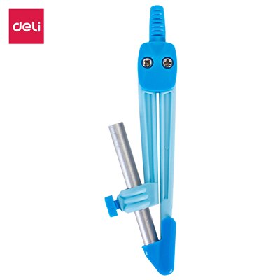 Deli School Compass With Pencil Student Drawing Tools Compasses Stationery: Blue