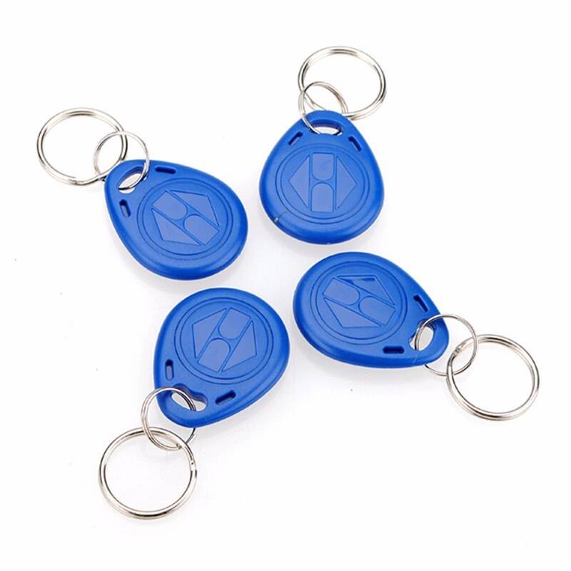 100 stks/partij 125 khz RFID Proximity ID 125 khz Kaart Token Tags Key Keyfobs Access Control Gebruik Blue