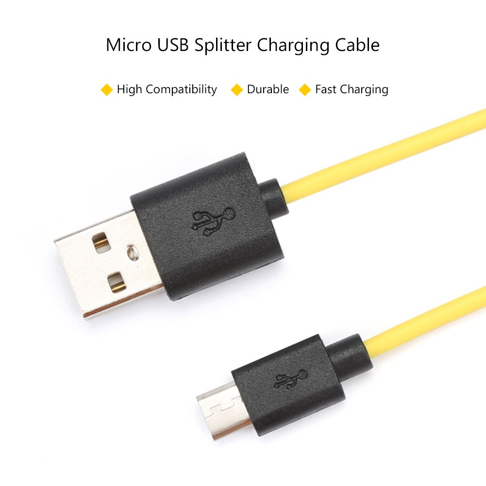 USB 2.0 To Micro USB 5V/2A AA AAA Battery Charging Cable Micro USB Splitter Cord For Samsung Huawei Google Phones Tablets