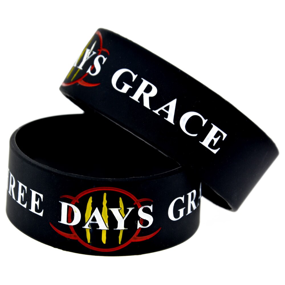 Bracelet en Silicone Three Days Grace, 1 pièce, 1 pouce de large pour les Fans de musique