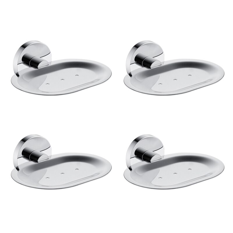 304 Stainless Steel Soap Dishes Wall Mounted Shower Soap Holder Soap Dish Basket Tray Rack Bathroom Accessories: 4pcs