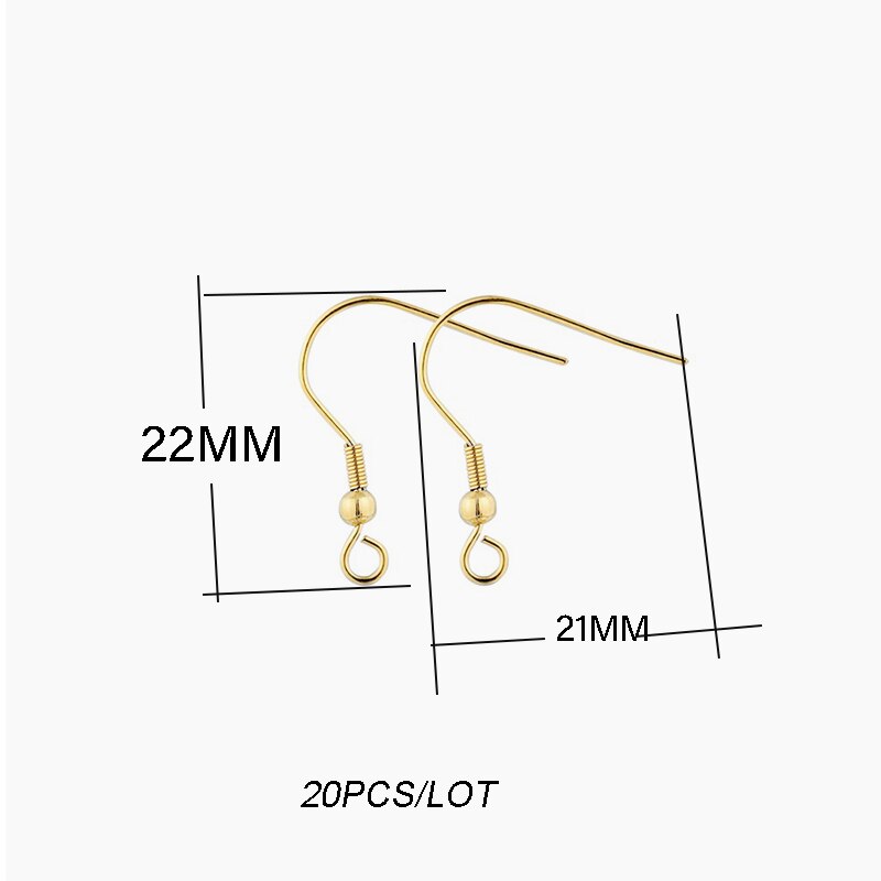 50 Stks/partij Niet Allergische Oorhaak Oorbellen Sluitingen Rvs Earring Haken Voor Diy Slangetje Sieraden Maken Bevindingen Supplies: GD07