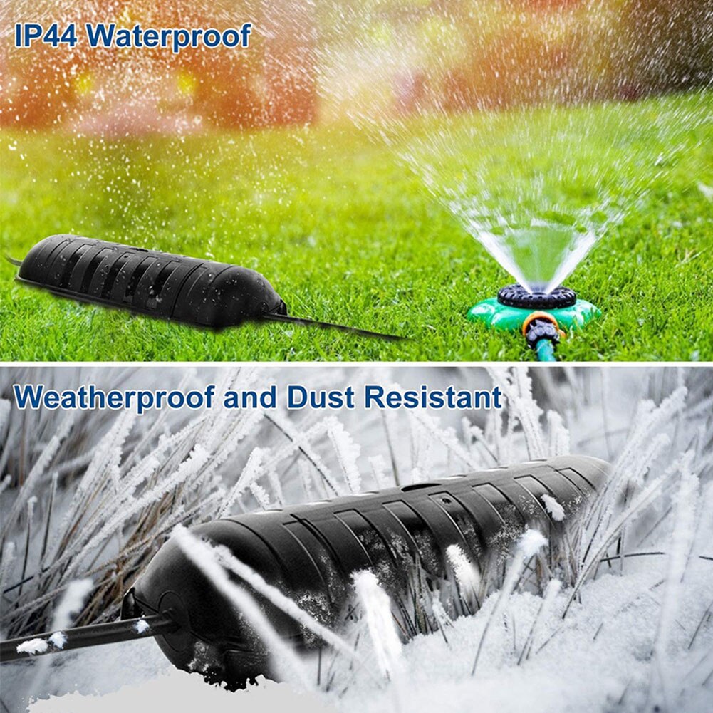 Outdoor Waterproof Heavy Duty Easy Apply Anti UV Safety Plastic Seal Enclosure Extension Cord Cover Electrical Connection Box: Black