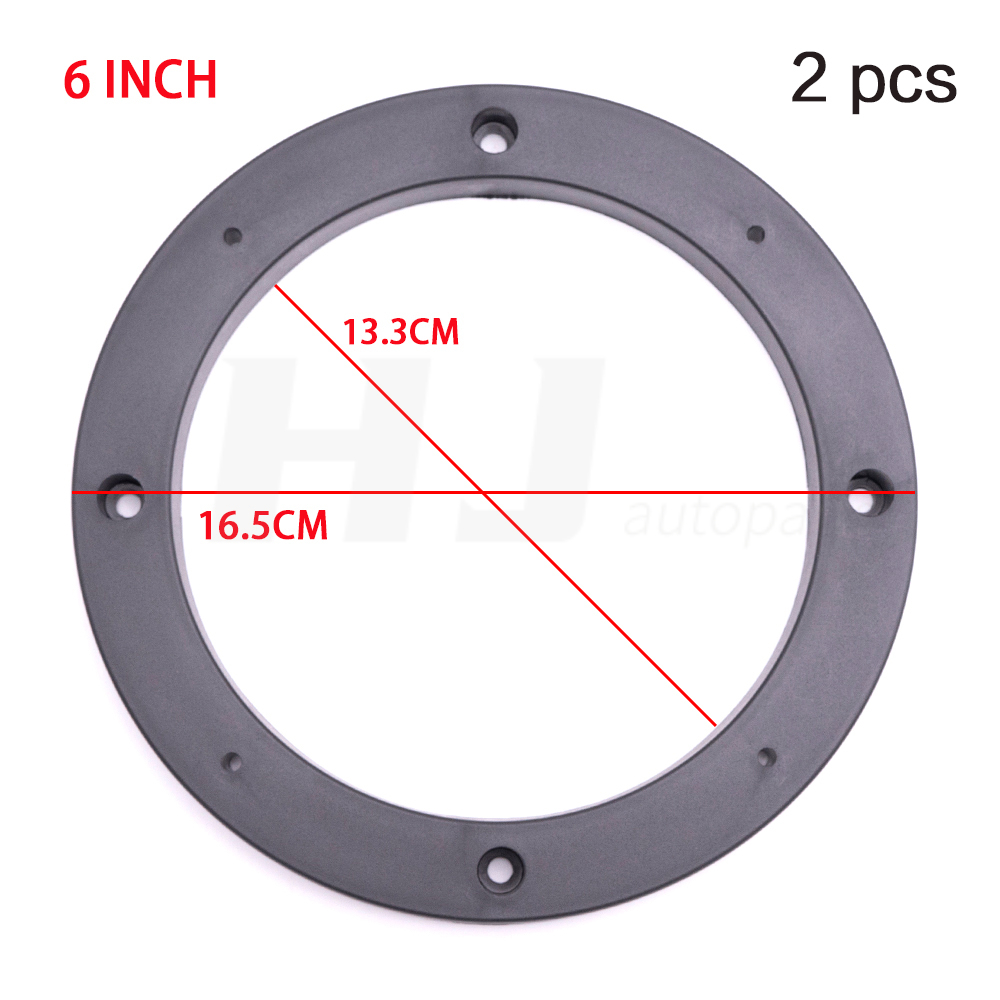2 stk. 6*9 4 5 6.5 tommer universal bilstereo højttaler afstandsskive plastik måtteringe subwoofer beslag holder adapter til bil: Grå