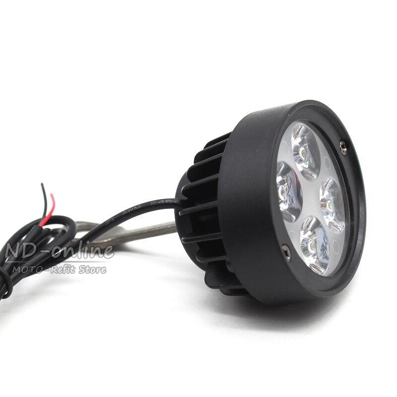 ROAOPP Universele 2 stks Led Motorrijwiel Spot Light Spotlight Assist Lamp Zijspiegel Mount Installatie Licht