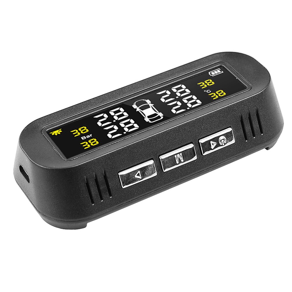 Smart Car TPMS Tyre Pressure Monitoring System Solar Power Digital LCD Display Auto Security Alarm Systems Tyre Pressure
